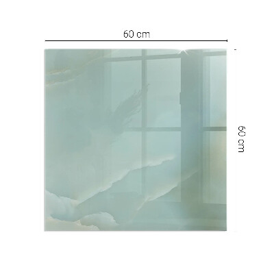 Glass hearth rectangular Delicate marble pattern