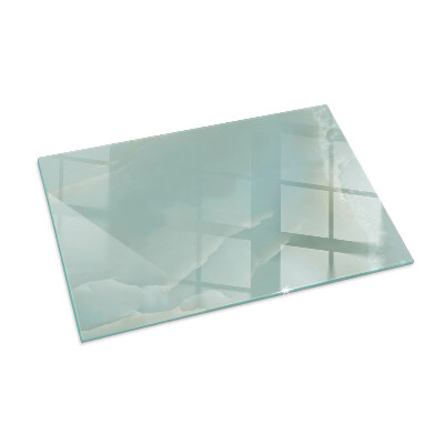 Glass hearth rectangular Delicate marble pattern