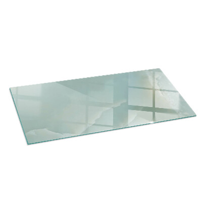 Glass hearth rectangular Delicate marble pattern