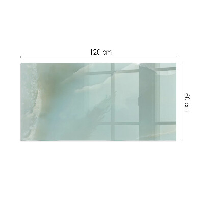 Glass hearth rectangular Delicate marble pattern