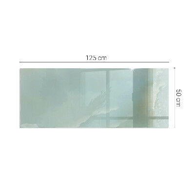 Glass hearth rectangular Delicate marble pattern