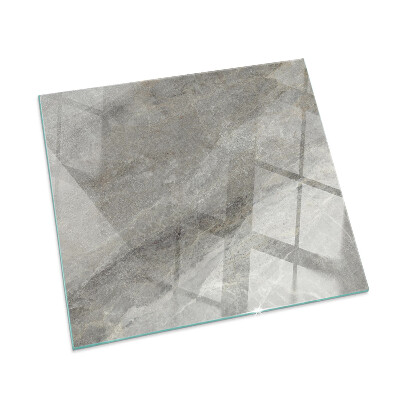 Glass hearth for wood stove rectangular Natural stone pattern