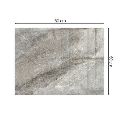 Glass hearth for wood stove rectangular Natural stone pattern