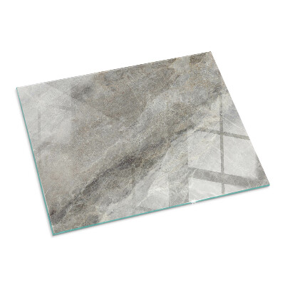 Glass hearth for wood stove rectangular Natural stone pattern