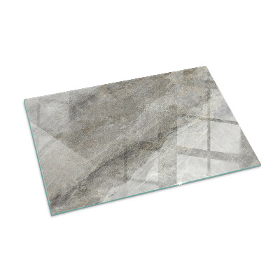 Glass hearth for wood stove rectangular Natural stone pattern