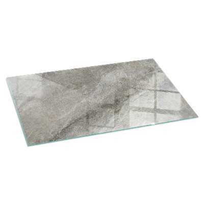 Glass hearth for wood stove rectangular Natural stone pattern