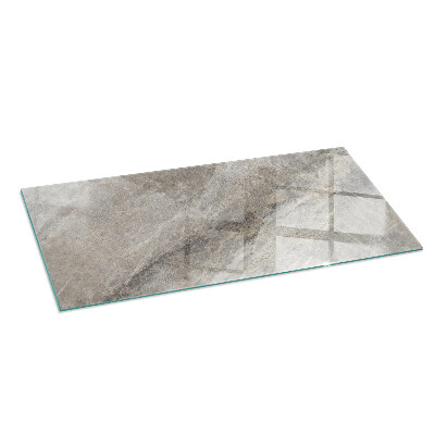 Glass hearth for wood stove rectangular Natural stone pattern