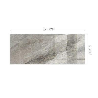 Glass hearth for wood stove rectangular Natural stone pattern