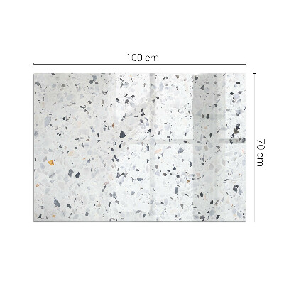 Glass hearth rectangular Stone pattern with particles