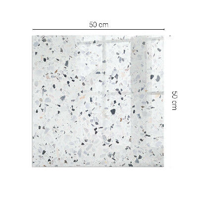 Glass hearth rectangular Stone pattern with particles