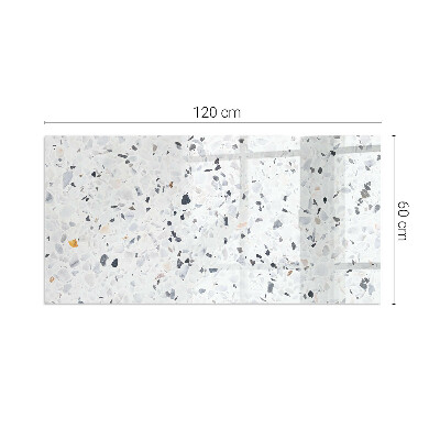 Glass hearth rectangular Stone pattern with particles