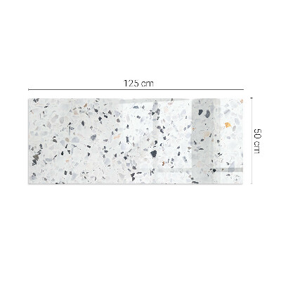 Glass hearth rectangular Stone pattern with particles