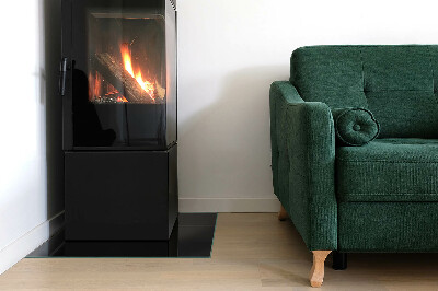Glass hearth for wood stove rectangular Color Dark Graphite