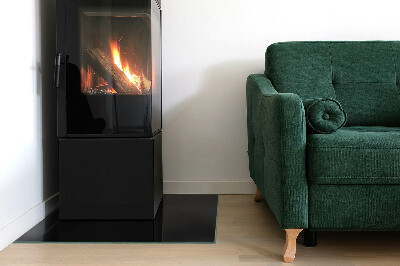 Glass hearth for wood stove rectangular Color Dark Graphite