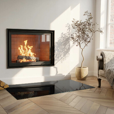 Glass hearth for wood stove rectangular Color Dark Graphite