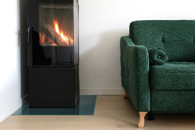 Glass hearth rectangular Sea Color