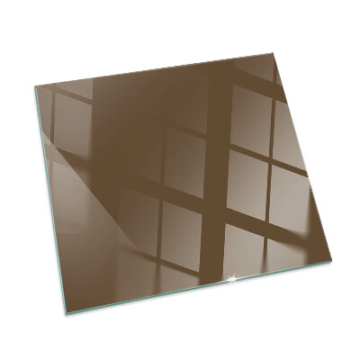 Glass hearth rectangular Color Brown