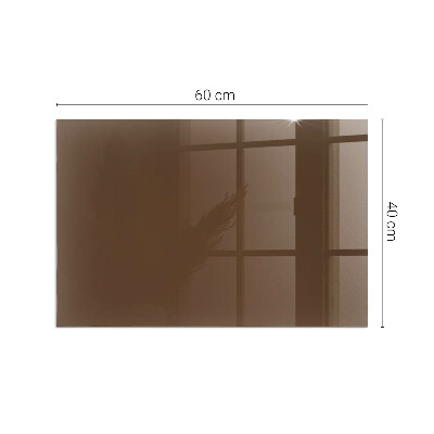Glass hearth rectangular Color Brown