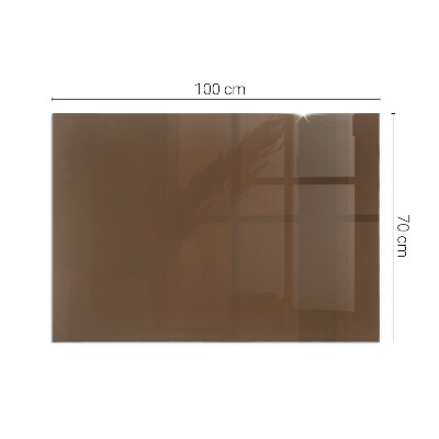 Glass hearth rectangular Color Brown