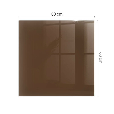Glass hearth rectangular Color Brown