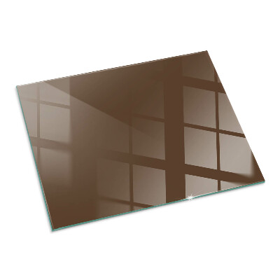 Glass hearth rectangular Color Brown