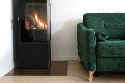 Glass hearth rectangular Color Brown