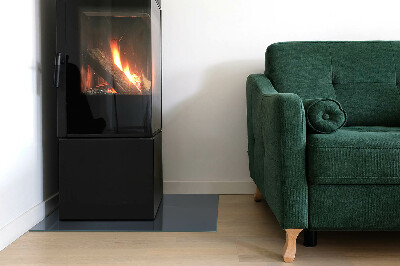 Glass hearth for wood stove rectangular Color Dark Blue