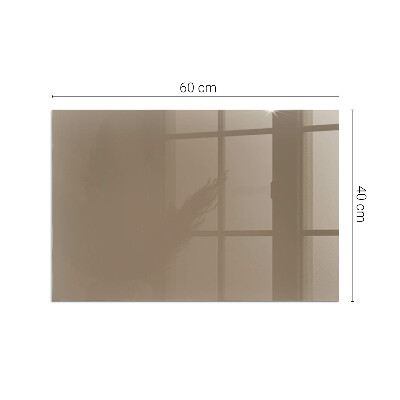Glass hearth rectangular Color Brown