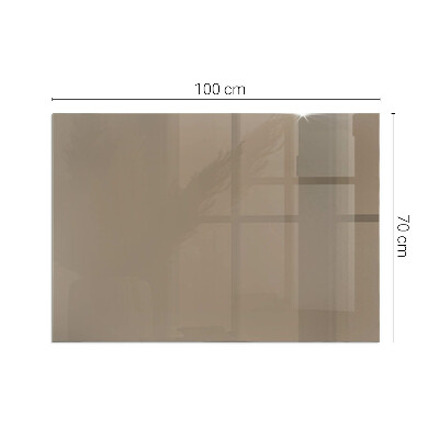 Glass hearth rectangular Color Brown