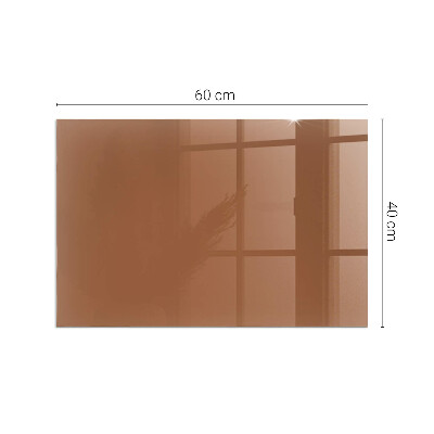 Glass hearth rectangular Color Brown