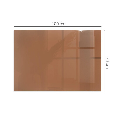 Glass hearth rectangular Color Brown