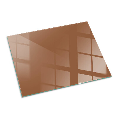 Glass hearth rectangular Color Brown