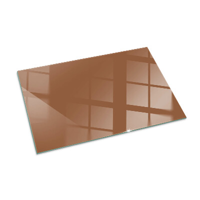 Glass hearth rectangular Color Brown