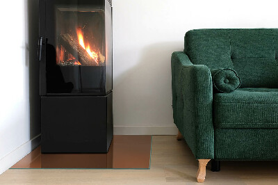 Glass hearth rectangular Color Brown