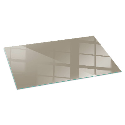 Glass hearth rectangular Color Brown