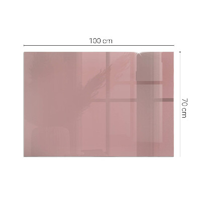 Glass hearth for wood stove rectangular Color Pink