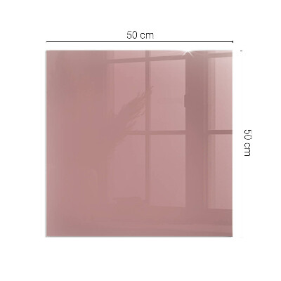 Glass hearth for wood stove rectangular Color Pink