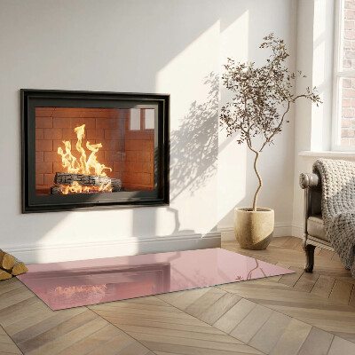 Glass hearth for wood stove rectangular Color Pink