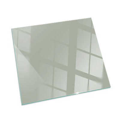 Glass hearth rectangular Color Gray-green
