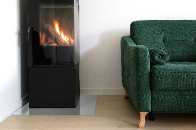 Glass hearth rectangular Color Gray