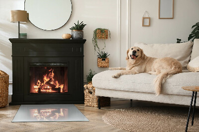 Glass hearth rectangular Color Gray