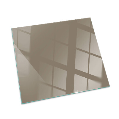 Glass hearth for wood stove rectangular Color Brown