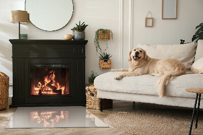 Glass hearth rectangular Color Light Brown