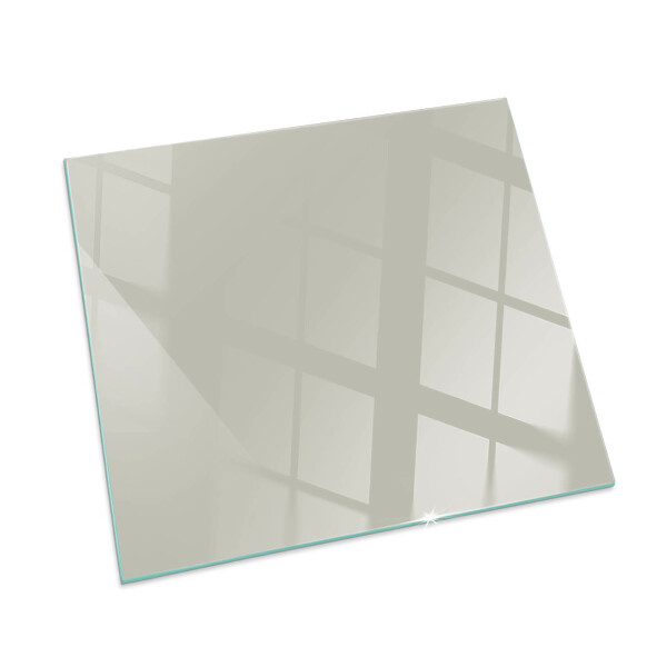 Glass hearth for wood stove rectangular Color Light Cream