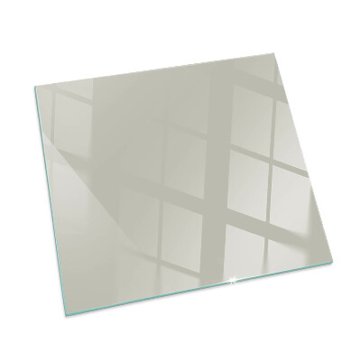 Glass hearth for wood stove rectangular Color Light Cream