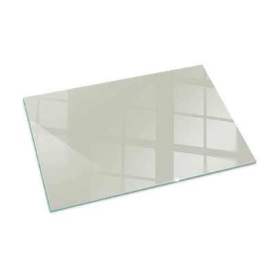 Glass hearth for wood stove rectangular Color Light Cream