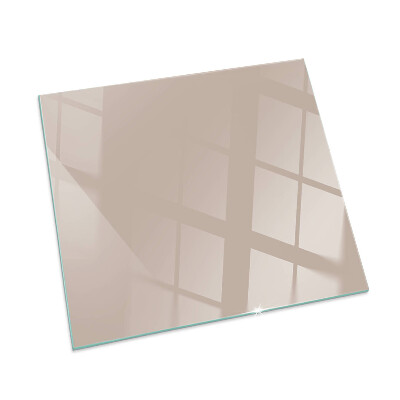 Glass hearth for wood stove rectangular Color Light Brown