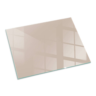 Glass hearth for wood stove rectangular Color Light Brown
