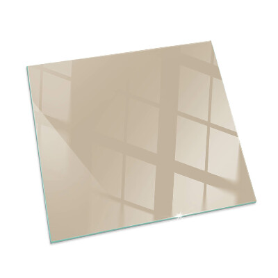 Glass hearth for wood stove rectangular Color Beige