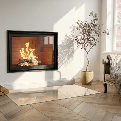 Glass hearth for wood stove rectangular Color Beige